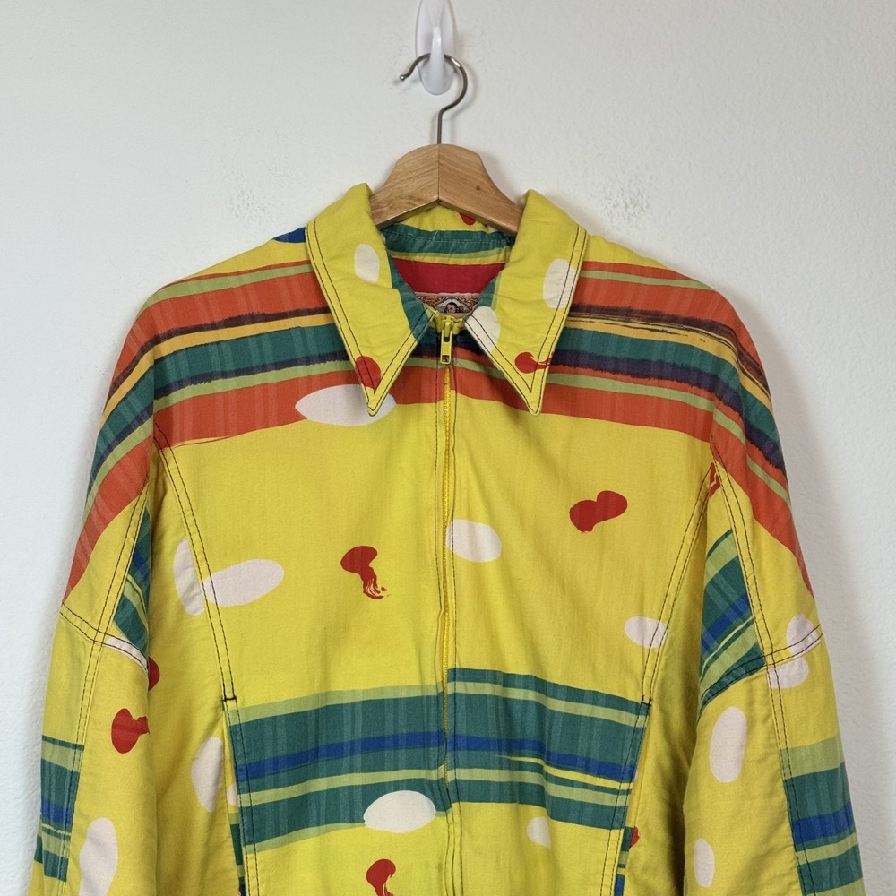 Vintage Gene Ewing BIS Color block Patchwork Wearable Flashy Art Jacket S Read - Picture 6 of 12